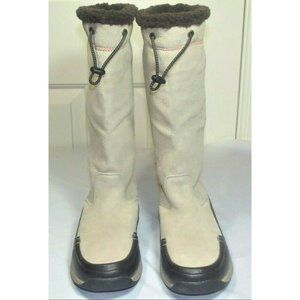 NEW Lands End Tall Leather Winter Boots 8B Sherpa
